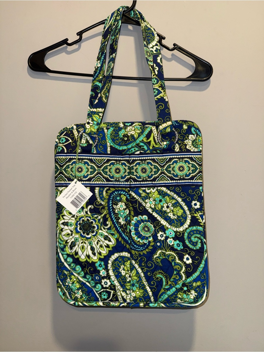 Vera Bradley Rhythm & Blues Perfect Pocket Tote - New With Tags (Retired)
